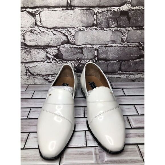 Duque Da Milano White Patent Leather Slip On Loafers Shoes Men’s Sz 6.5EE US/40 - Picture 12 of 12